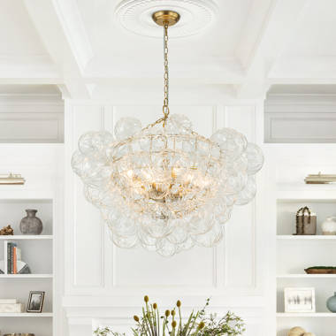 Glass deals bubble chandelier